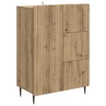 vidaXL Servírovacia skriňa so zásuvkou Dub artisan 66 x 34,5 x 91,5 cm – Obrázok 2