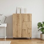 vidaXL Servírovacia skriňa so zásuvkou Dub artisan 66 x 34,5 x 91,5 cm – Obrázok 4