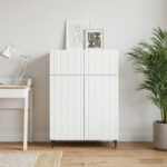 vidaXL Servírovacia skriňa Biela 66 x 34,5 x 92 cm Kompozitné drevo