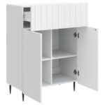vidaXL Servírovacia skriňa Biela 66 x 34,5 x 92 cm Kompozitné drevo – Obrázok 5