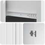 vidaXL Servírovacia skriňa Biela 66 x 34,5 x 92 cm Kompozitné drevo – Obrázok 9