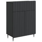 vidaXL Servírovacia skriňa Čierna 66 x 34,5 x 92 cm Kompozitné drevo – Obrázok 2