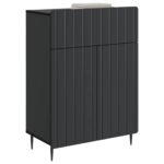 vidaXL Servírovacia skriňa Čierna 66 x 34,5 x 92 cm Kompozitné drevo – Obrázok 3