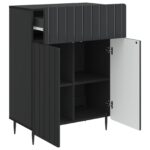vidaXL Servírovacia skriňa Čierna 66 x 34,5 x 92 cm Kompozitné drevo – Obrázok 5