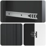 vidaXL Servírovacia skriňa Čierna 66 x 34,5 x 92 cm Kompozitné drevo – Obrázok 9