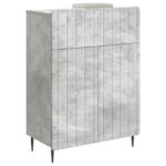 vidaXL Servírovacia skriňa so zásuvkou Betónovo sivá 66 x 34,5 x 92 cm – Obrázok 3