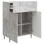 vidaXL Servírovacia skriňa so zásuvkou Betónovo sivá 66 x 34,5 x 92 cm – Obrázok 5