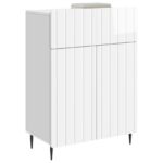 vidaXL Servírovacia skriňa Biela s vysokým leskom 66 x 34,5 x 92 cm – Obrázok 3
