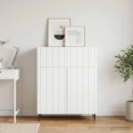 vidaXL Servírovacia skriňa Biela s vysokým leskom 66 x 34,5 x 92 cm – Obrázok 4