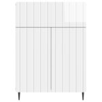 vidaXL Servírovacia skriňa Biela s vysokým leskom 66 x 34,5 x 92 cm – Obrázok 6