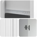 vidaXL Servírovacia skriňa Biela s vysokým leskom 66 x 34,5 x 92 cm – Obrázok 9
