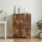 vidaXL Servírovacia skriňa so zásuvkou Dymový dub 66 x 34,5 x 92 cm – Obrázok 4