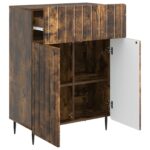 vidaXL Servírovacia skriňa so zásuvkou Dymový dub 66 x 34,5 x 92 cm – Obrázok 5