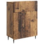vidaXL Servírovacia skriňa so zásuvkou Staré drevo 66 x 34,5 x 92 cm – Obrázok 2