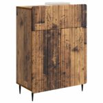 vidaXL Servírovacia skriňa so zásuvkou Staré drevo 66 x 34,5 x 92 cm – Obrázok 3