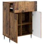 vidaXL Servírovacia skriňa so zásuvkou Staré drevo 66 x 34,5 x 92 cm – Obrázok 5