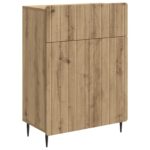 vidaXL Servírovacia skriňa so zásuvkou Dub artisan 66 x 34,5 x 92 cm – Obrázok 2