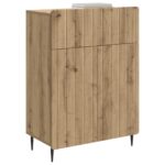 vidaXL Servírovacia skriňa so zásuvkou Dub artisan 66 x 34,5 x 92 cm – Obrázok 3