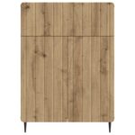 vidaXL Servírovacia skriňa so zásuvkou Dub artisan 66 x 34,5 x 92 cm – Obrázok 6