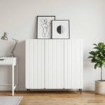 vidaXL Servírovacia skriňa Biela 89 x 34,5 x 82 cm Kompozitné drevo