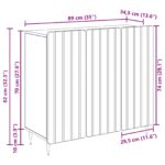 vidaXL Servírovacia skriňa Biela 89 x 34,5 x 82 cm Kompozitné drevo – Obrázok 13