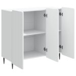 vidaXL Servírovacia skriňa Biela 89 x 34,5 x 82 cm Kompozitné drevo – Obrázok 5