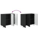vidaXL Servírovacia skriňa Čierna 89 x 34,5 x 82 cm Kompozitné drevo – Obrázok 11