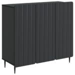 vidaXL Servírovacia skriňa Čierna 89 x 34,5 x 82 cm Kompozitné drevo – Obrázok 2