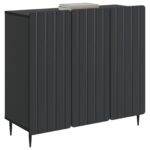vidaXL Servírovacia skriňa Čierna 89 x 34,5 x 82 cm Kompozitné drevo – Obrázok 3