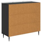 vidaXL Servírovacia skriňa Čierna 89 x 34,5 x 82 cm Kompozitné drevo – Obrázok 8