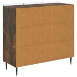vidaXL Servírovacia skriňa Dymový dub 89 x 34,5 x 82 cm – Obrázok 8