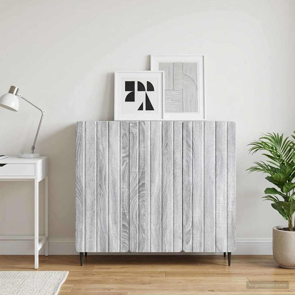 894421_1.jpg vidaXL Servírovacia skriňa Sivá sonoma 89 x 34,5 x 82 cm – Obrázok 1