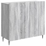 vidaXL Servírovacia skriňa Sivá sonoma 89 x 34,5 x 82 cm – Obrázok 2