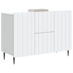 vidaXL Servírovacia skriňa Biela 89 x 34,5 x 62 cm Kompozitné drevo – Obrázok 3