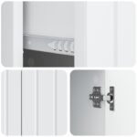 vidaXL Servírovacia skriňa Biela 89 x 34,5 x 62 cm Kompozitné drevo – Obrázok 9