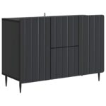 vidaXL Servírovacia skriňa Čierna 89 x 34,5 x 62 cm Kompozitné drevo – Obrázok 2