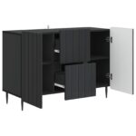 vidaXL Servírovacia skriňa Čierna 89 x 34,5 x 62 cm Kompozitné drevo – Obrázok 5