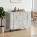 vidaXL Servírovacia skriňa so zásuvkou Betónovo sivá 89 x 34,5 x 62 cm – Obrázok 4