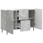 vidaXL Servírovacia skriňa so zásuvkou Betónovo sivá 89 x 34,5 x 62 cm – Obrázok 5
