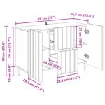 vidaXL Servírovacia skriňa Biela s vysokým leskom 89 x 34,5 x 62 cm – Obrázok 11