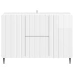 vidaXL Servírovacia skriňa Biela s vysokým leskom 89 x 34,5 x 62 cm – Obrázok 6