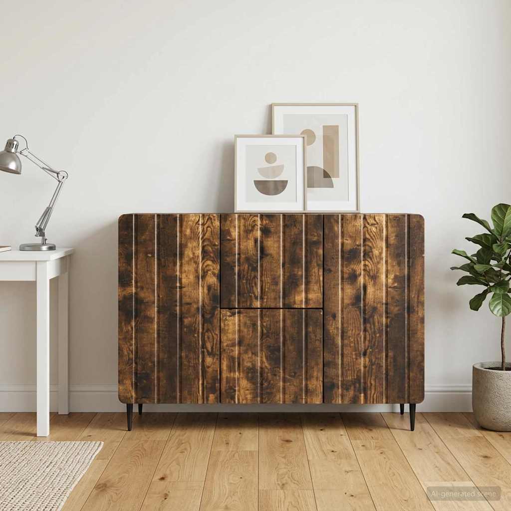 894430_1.jpg vidaXL Servírovacia skriňa so zásuvkou Dymový dub 89 x 34,5 x 62 cm – Obrázok 1