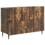 vidaXL Servírovacia skriňa so zásuvkou Dymový dub 89 x 34,5 x 62 cm – Obrázok 2