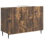 vidaXL Servírovacia skriňa so zásuvkou Dymový dub 89 x 34,5 x 62 cm – Obrázok 3