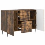vidaXL Servírovacia skriňa so zásuvkou Dymový dub 89 x 34,5 x 62 cm – Obrázok 5