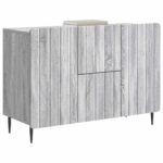 vidaXL Servírovacia skriňa so zásuvkou Sivá sonoma 89 x 34,5 x 62 cm – Obrázok 3