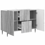 vidaXL Servírovacia skriňa so zásuvkou Sivá sonoma 89 x 34,5 x 62 cm – Obrázok 5