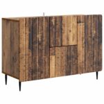 vidaXL Servírovacia skriňa so zásuvkou Staré drevo 89 x 34,5 x 62 cm – Obrázok 2