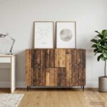 vidaXL Servírovacia skriňa so zásuvkou Staré drevo 89 x 34,5 x 62 cm – Obrázok 4