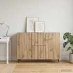 vidaXL Servírovacia skriňa so zásuvkou Dub artisan 89 x 34,5 x 62 cm
